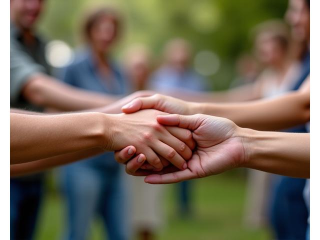 Un grupo de amigos riendo y disfrutando de una conversación, simbolizando la importancia de las conexiones sociales.